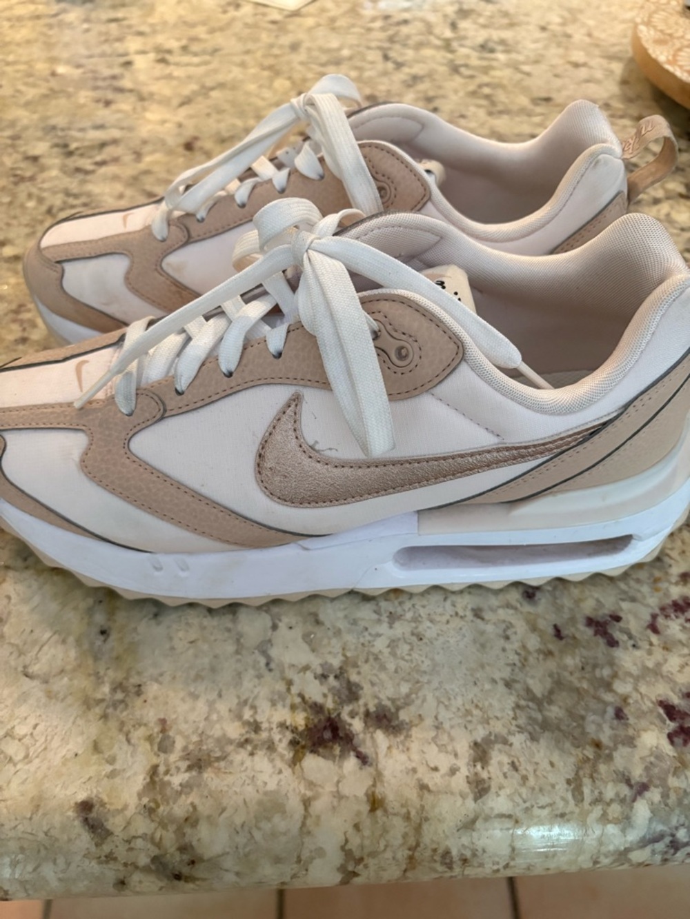 Nike Women’s Sneakers in Beige and White